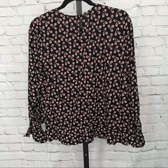 Ann Taylor Long Sleeve Floral Printed Blouse - Picture 3 of 5